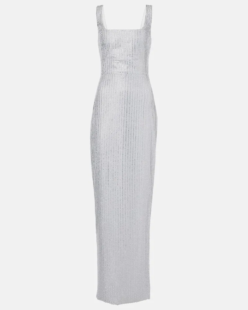 RASARIO Robe aus Chiffon mit Kristallen Grau
