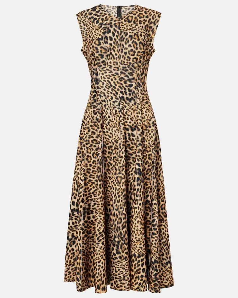 Norma Kamali Bedrucktes Maxikleid Grace Gelb