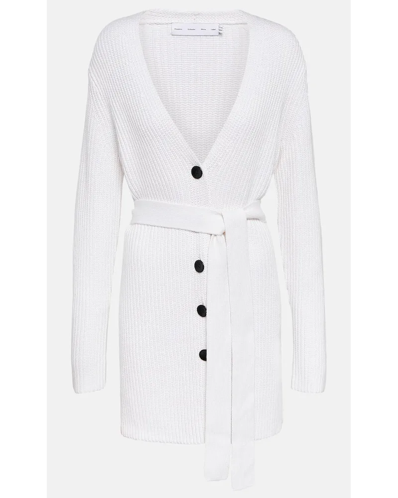 Proenza Schouler White Label Cardigan aus Baumwolle und Kaschmir Weiss