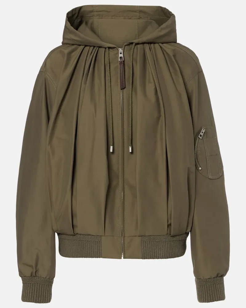 Loewe Jacke aus einem Baumwollgemisch Grün