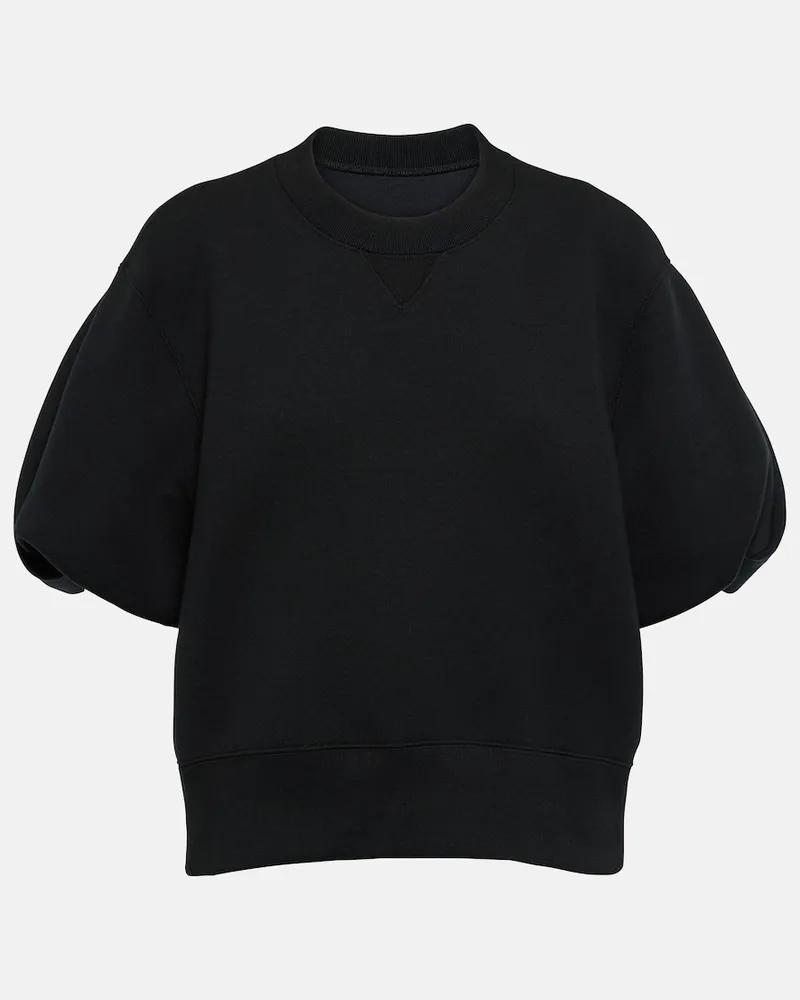 Sacai Sweatshirt aus Jersey Schwarz