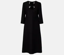 Midikleid aus Crepe Couture mit Kristallen