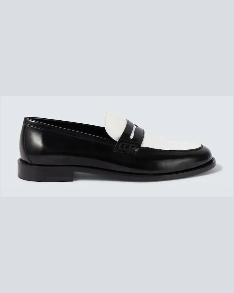 Manolo Blahnik Loafers Perry aus Leder Schwarz