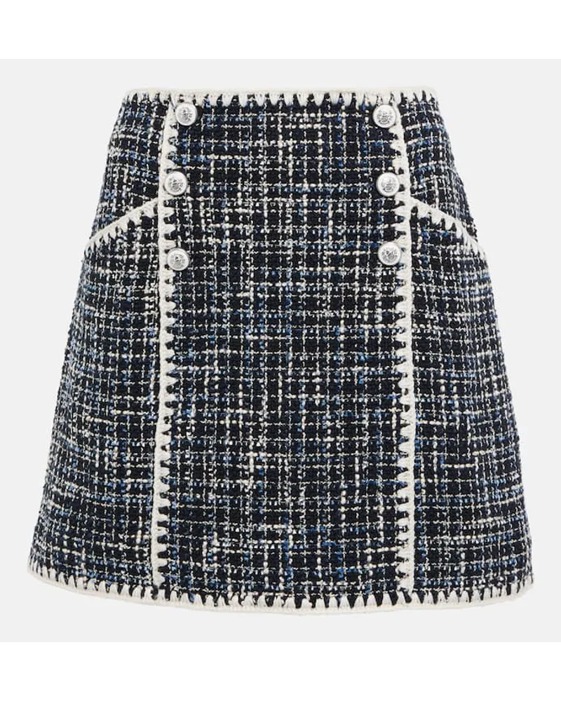 Veronica Beard Minirock Medford aus Tweed Blau