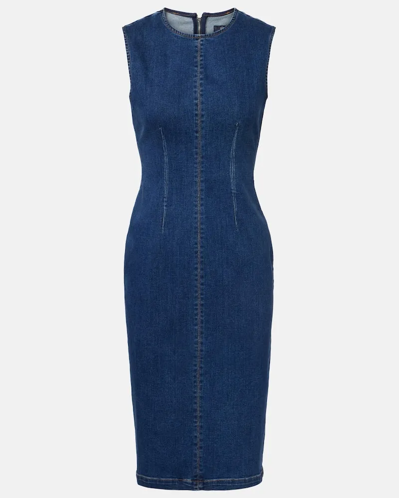 Adriano Goldschmied Midikleid Rennes aus Denim Blau