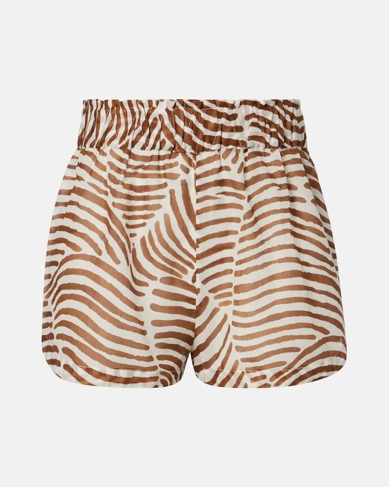ViX Bedruckte Shorts Lana aus Baumwolle Braun