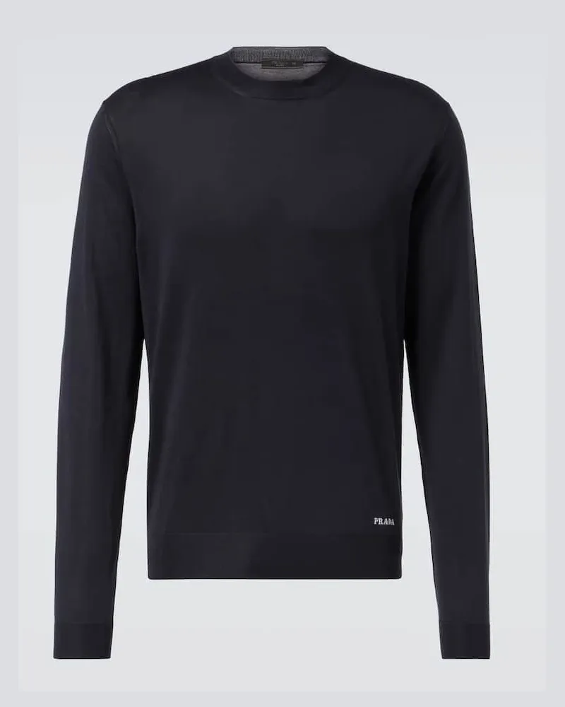 Prada Pullover aus Seide Blau