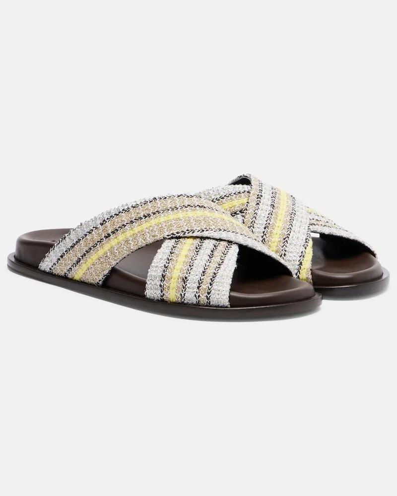 Missoni Sandalen Viola aus Häkelstrick Gelb