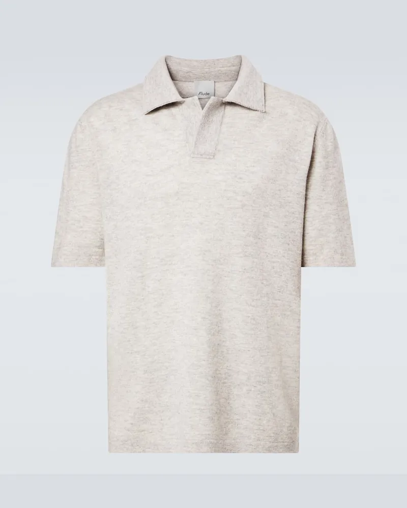 ALLUDE Polopullover aus Wolle und Kaschmir Grau