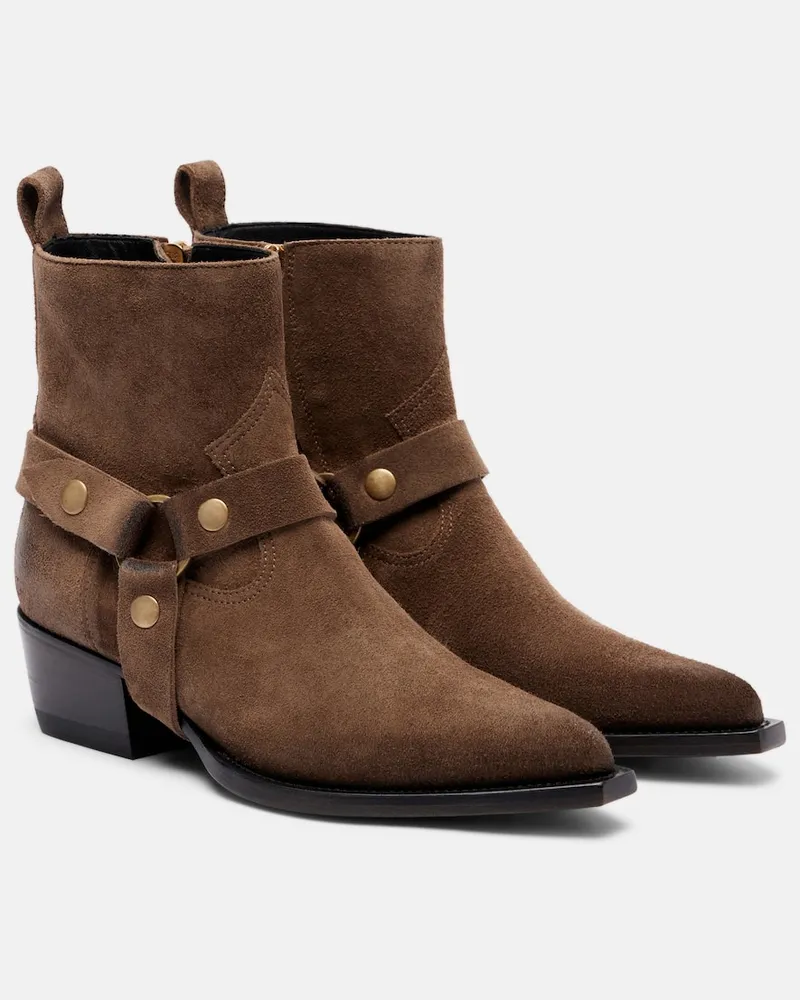 Golden Goose Ankle Boots Debbie 45 aus Veloursleder Braun