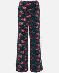 Magda Butrym High-Rise-Hose aus Teddyfleece Multicolor