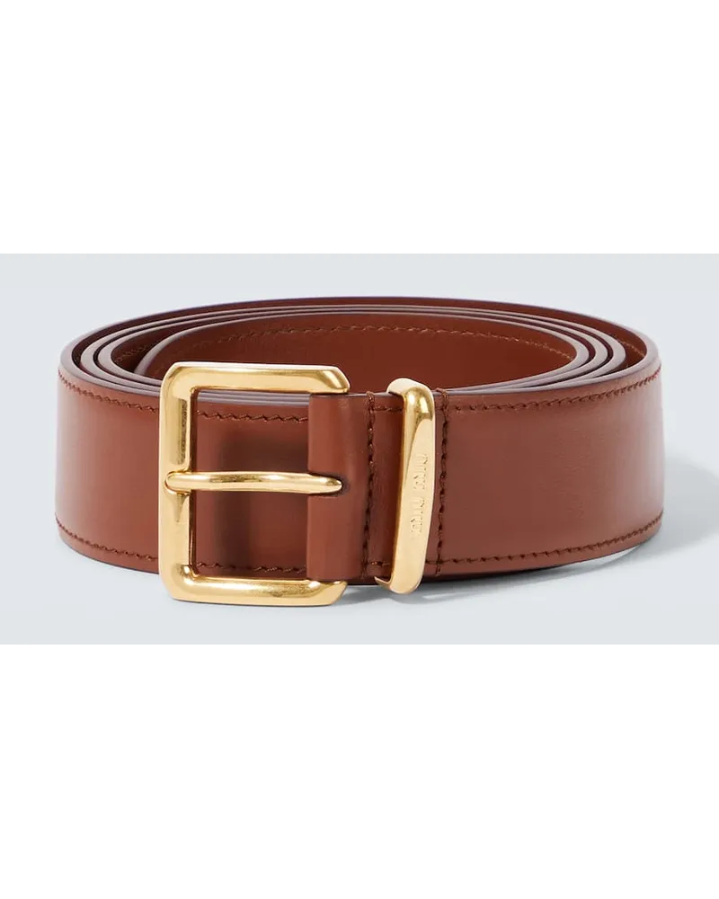 Miu Miu Gürtel aus Leder Braun