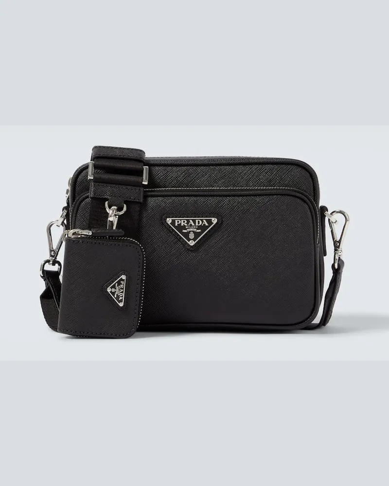 Prada Messenger Bag aus Saffiano-Leder Schwarz