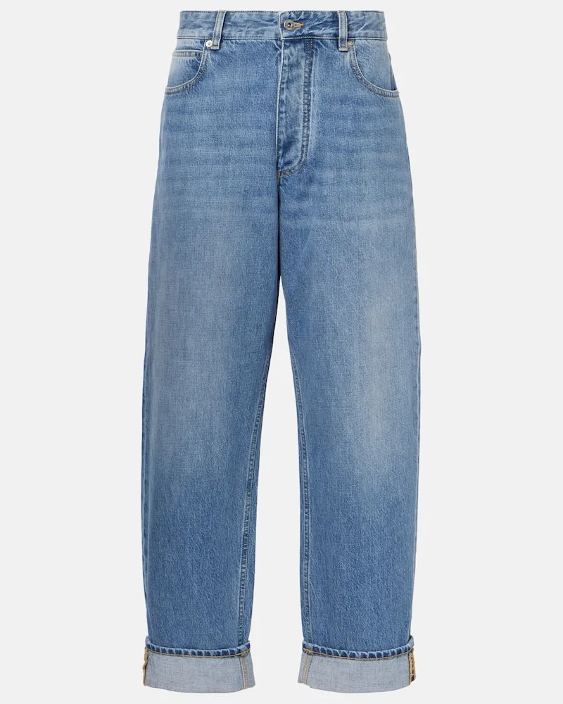 Bottega Veneta Mid-Rise Straight Jeans Blau