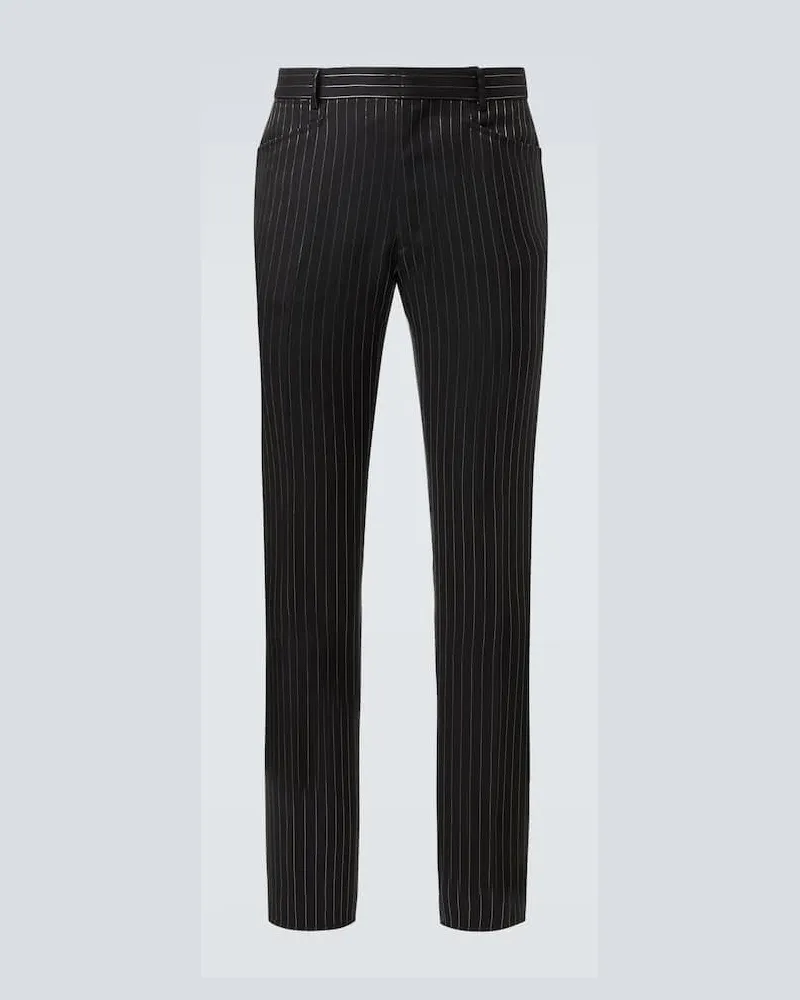 Tom Ford Anzughose Dylan aus Wolle und Seide Schwarz