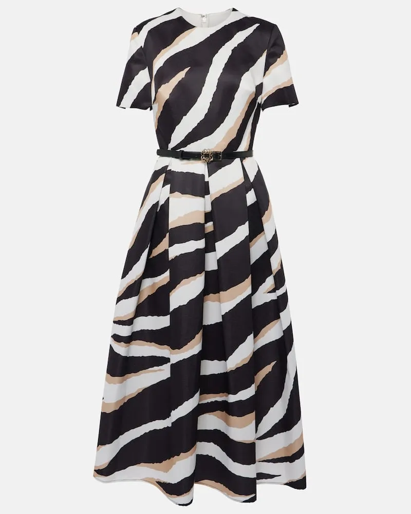 Elie Saab Bedrucktes Midikleid Neutral