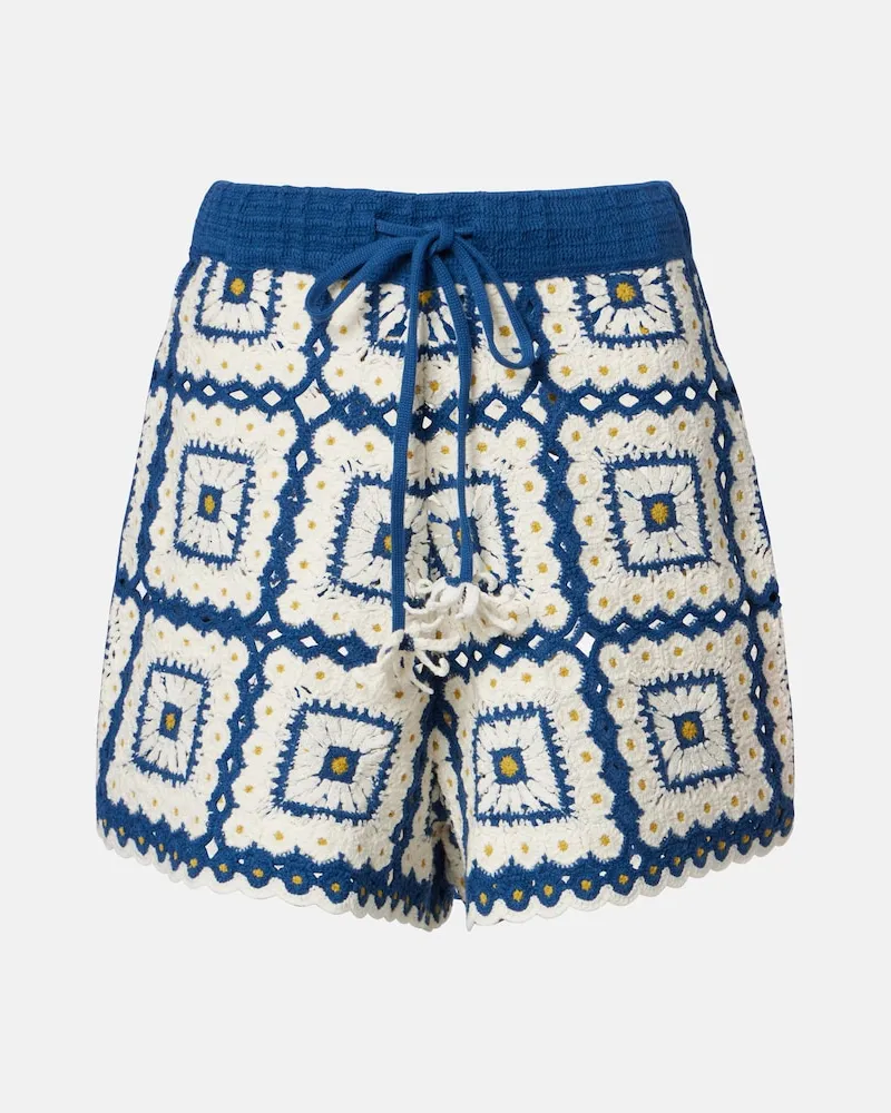 ALEMAIS Alémais Shorts Dolly aus Häkelstrick Weiß