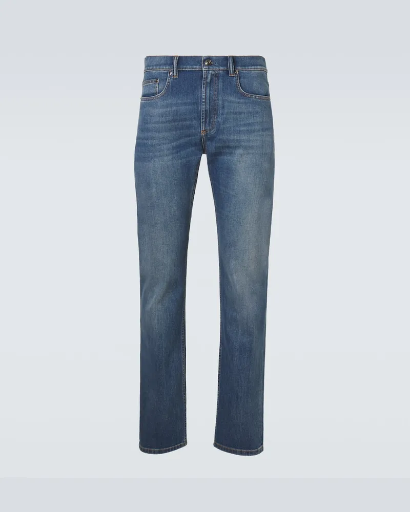 Versace Straight Jeans Blau