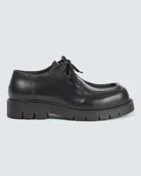 Bottega Veneta Schnuerschuhe Haddock aus Leder Schwarz