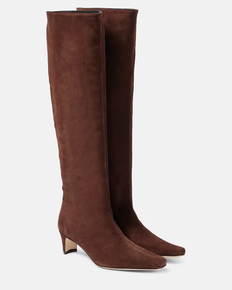 STAUD Stiefel Wally aus Veloursleder Braun