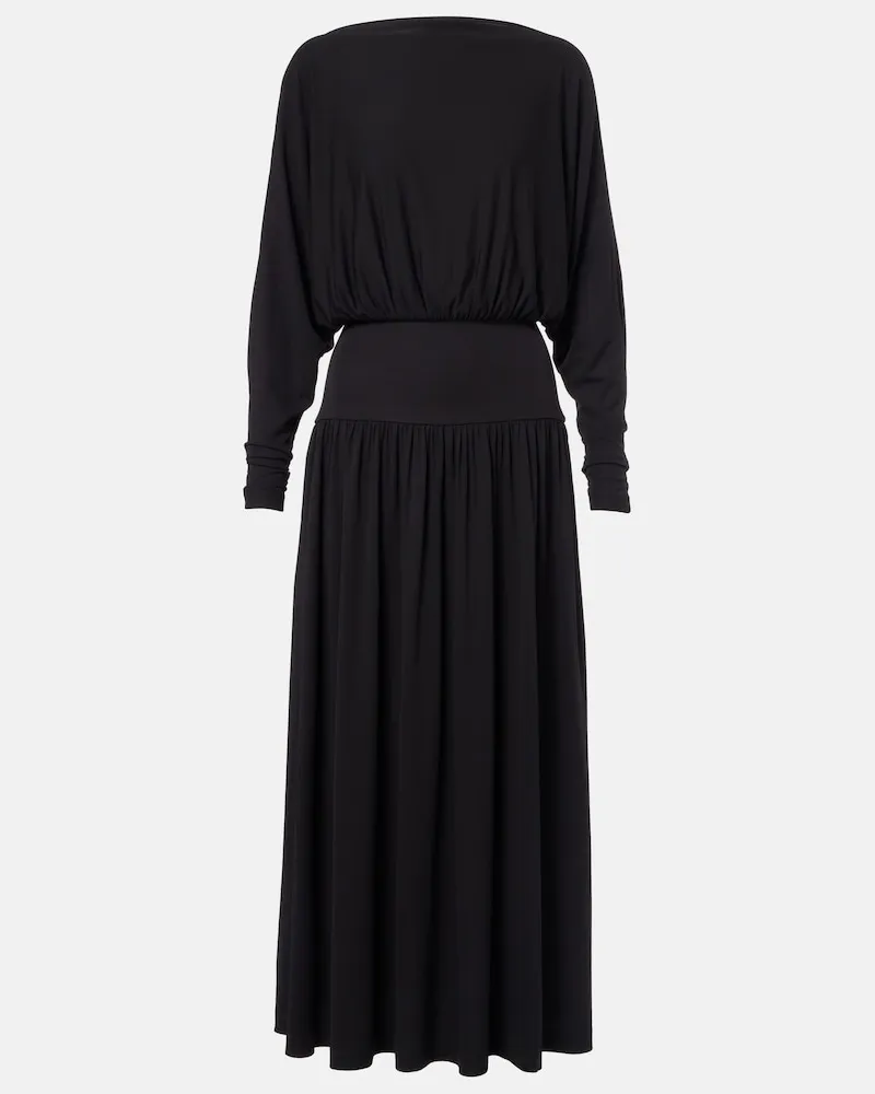 Totême Midikleid aus Jersey Schwarz