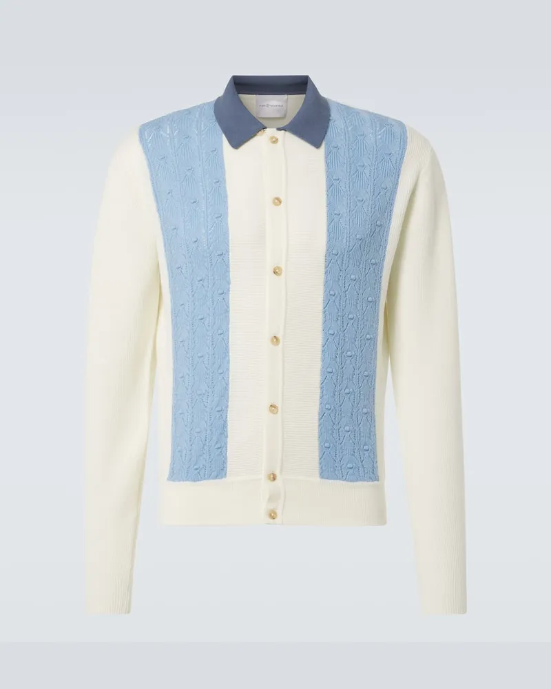 King & Tuckfield Cardigan aus Wolle Weiß
