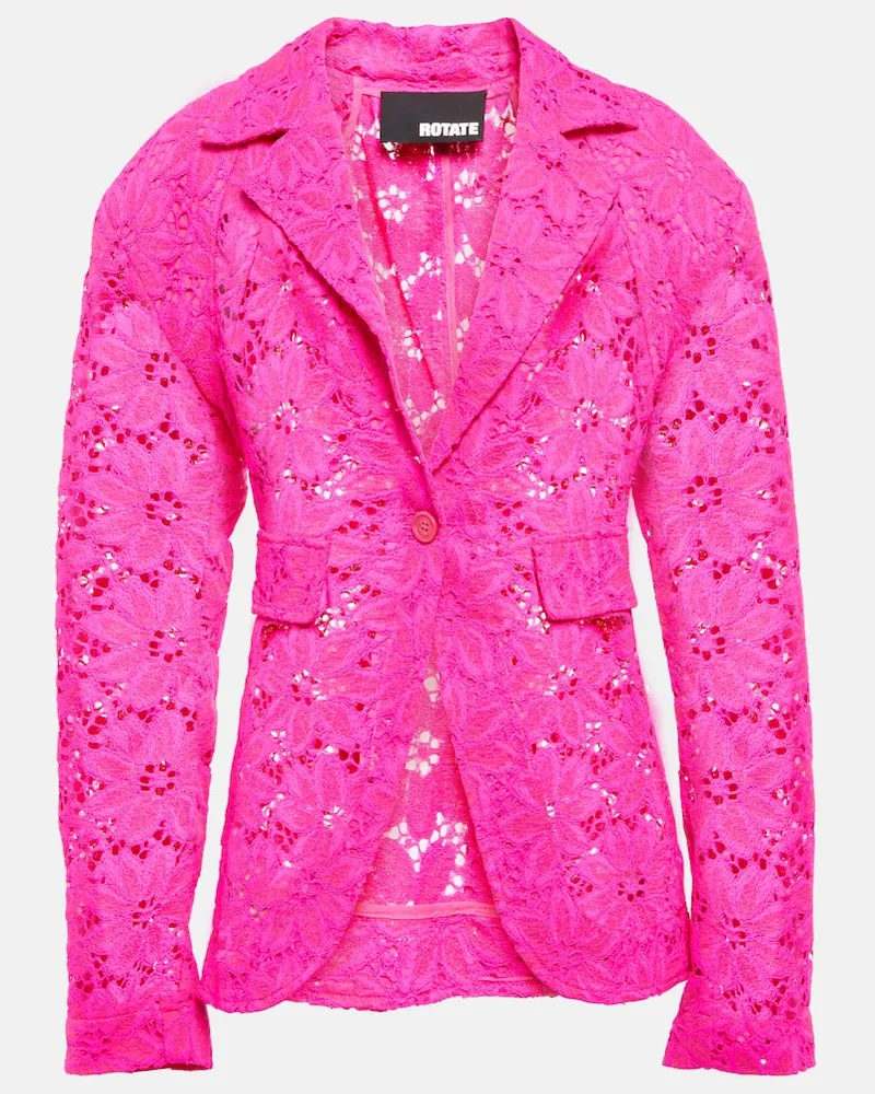 ROTATE Birger Christensen Blazer aus Spitze Rosa
