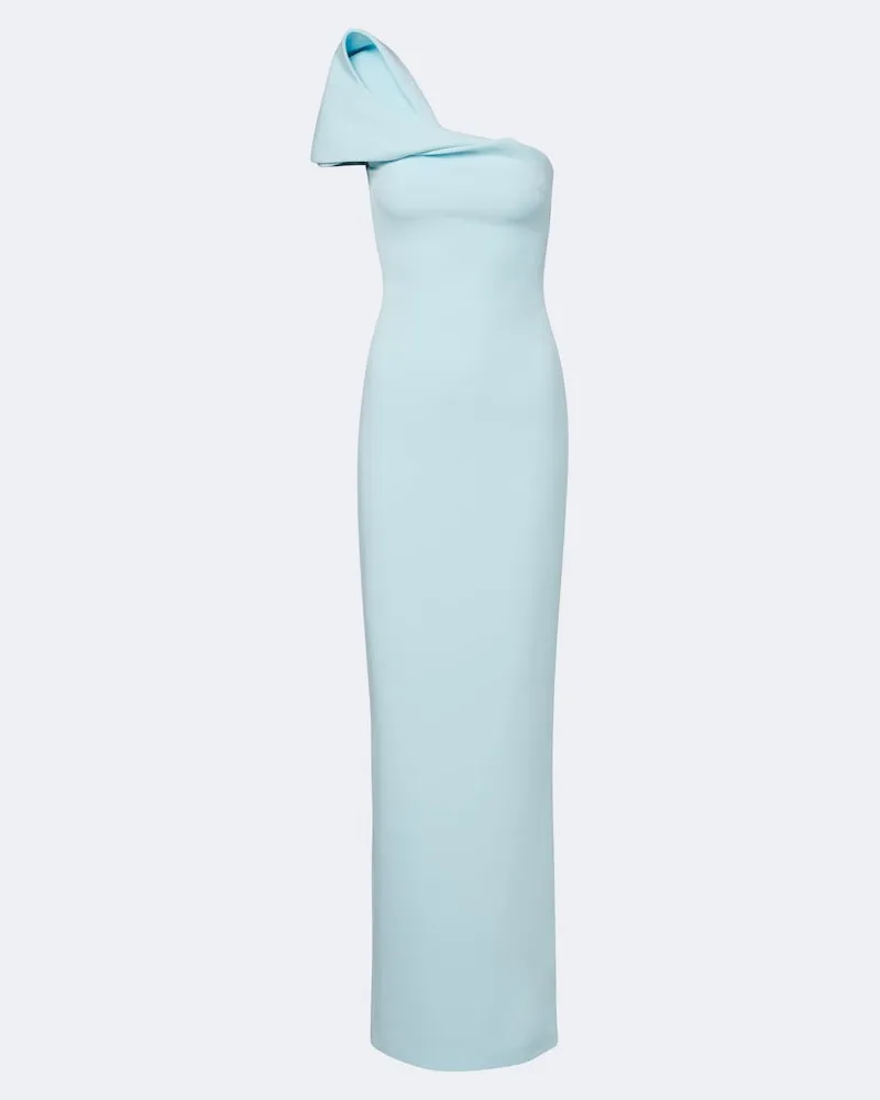 Safiyaa One-Shoulder-Robe Blanchette aus Crêpe Blau
