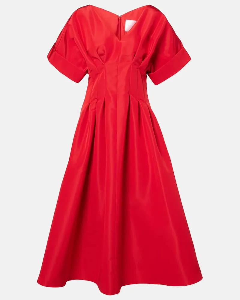 Carolina Herrera New York Midikleid aus Seide Rot