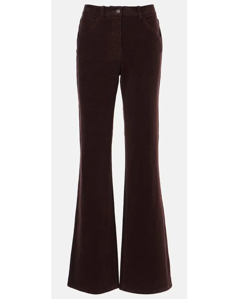 Nili Lotan Gerade Hose Celia aus Cord Rot