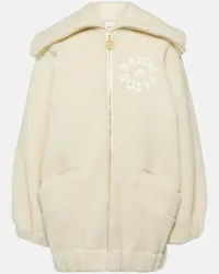 Patou Jacke aus Teddyfleece Weiss