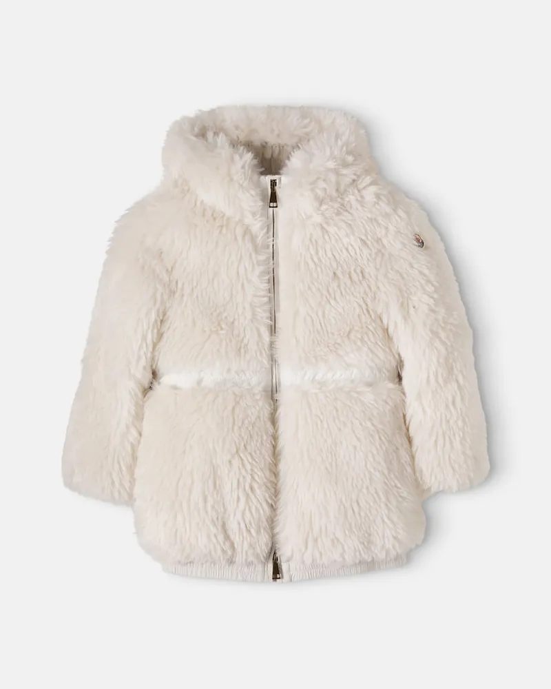 Moncler Jacke Wrenna aus Teddyfell Weiß