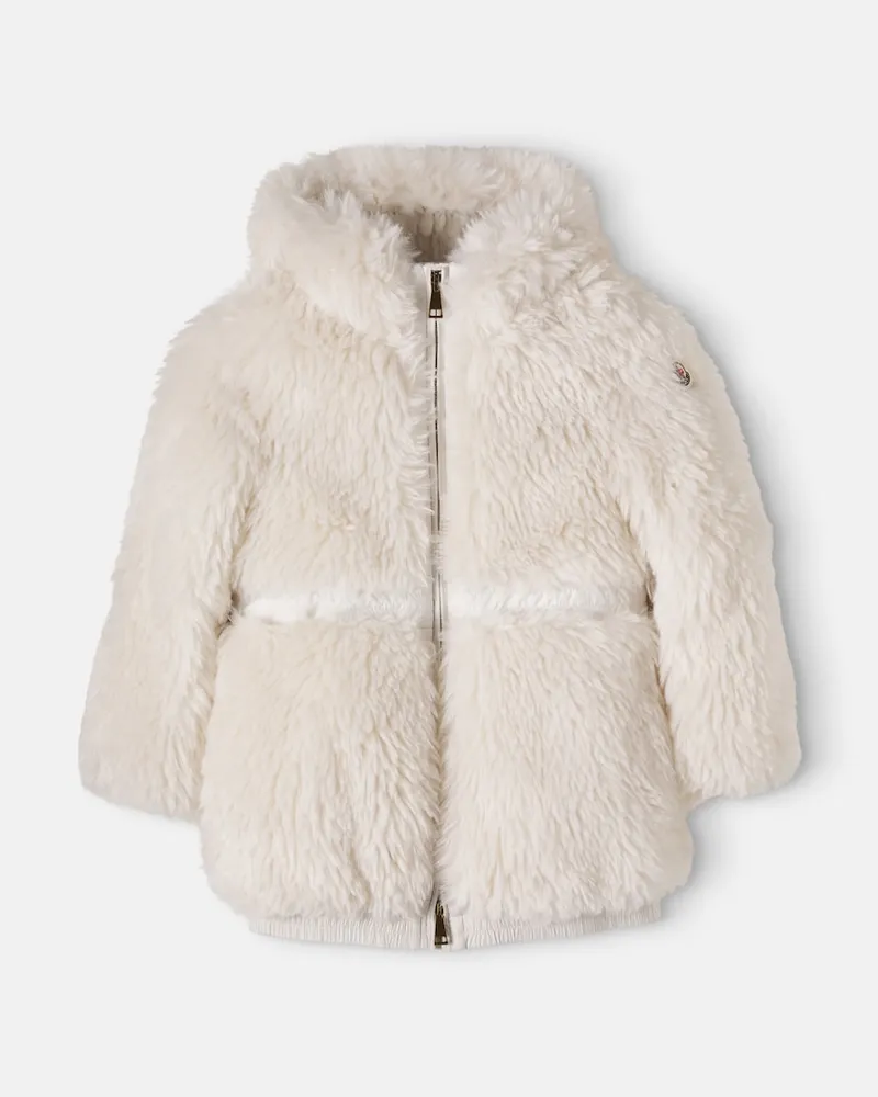 Moncler Jacke Wrenna aus Teddyfell Weiß