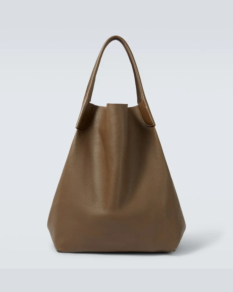 Loro Piana Tote Bag Bale Extra Large aus Leder Braun