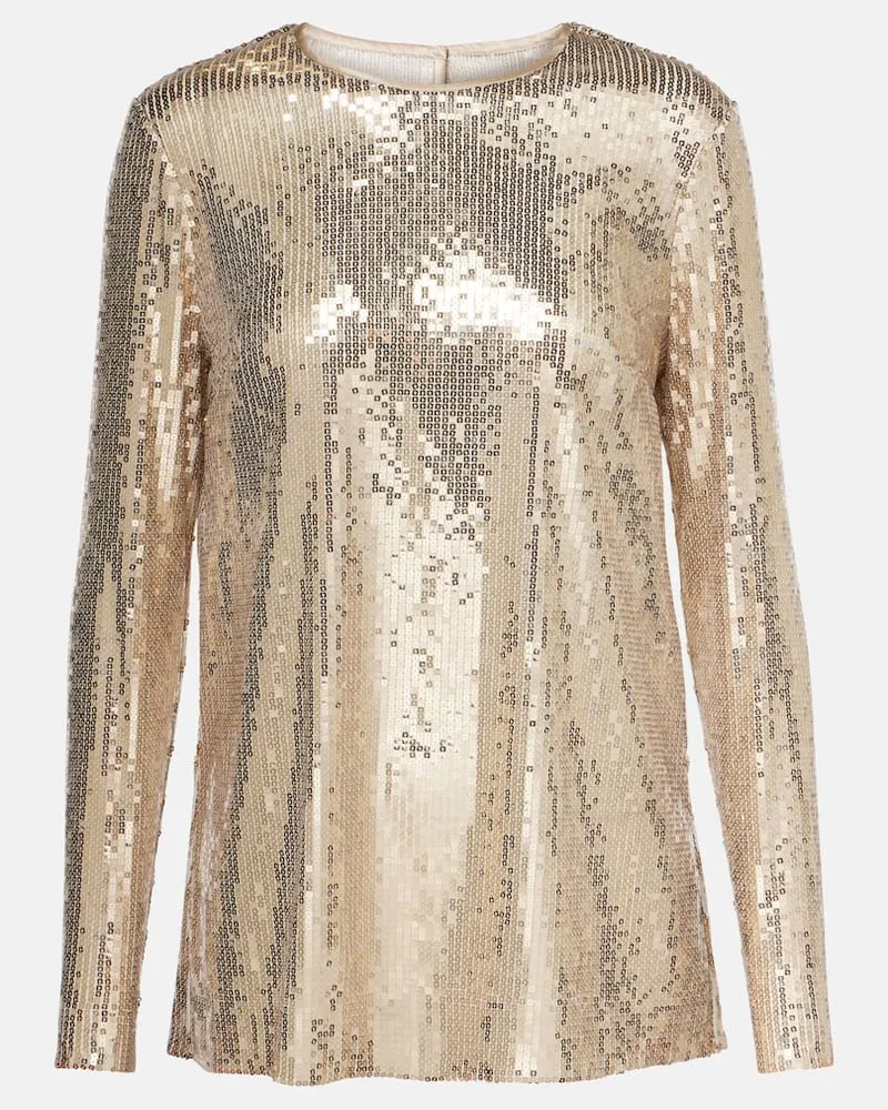 Dolce & Gabbana Top mit Pailletten Gold
