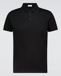 Saint Laurent Polohemd aus Baumwoll-Pique Schwarz