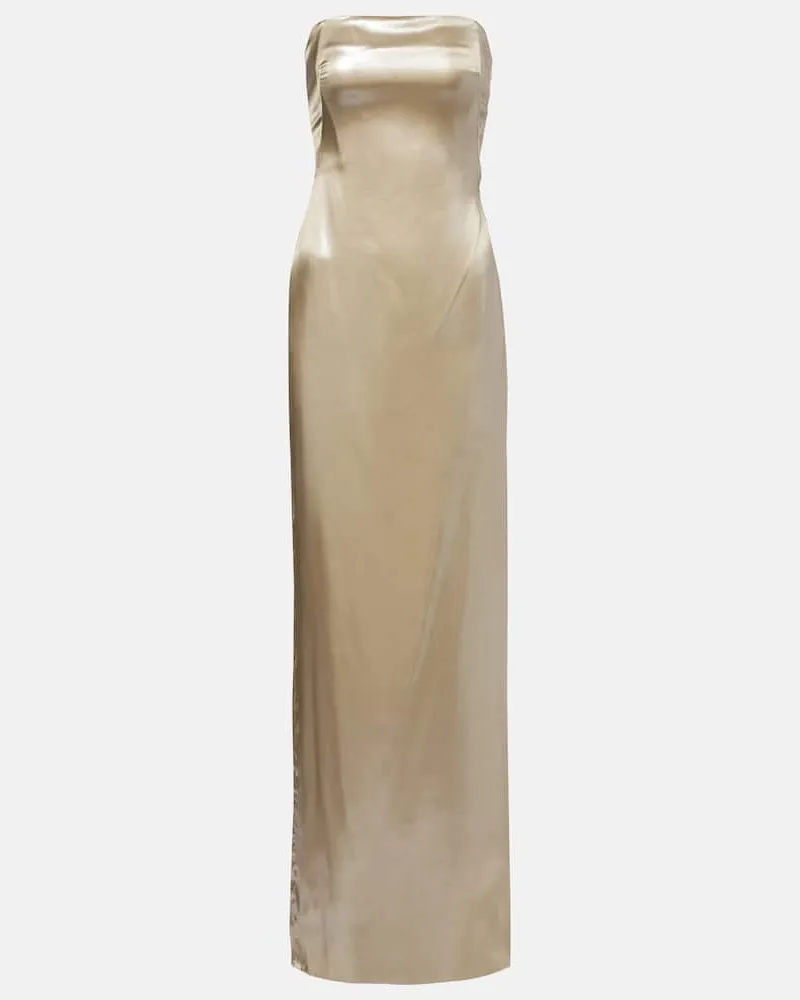 GALVAN Robe aus Satin Gold