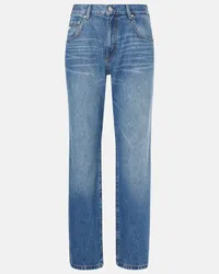 Adriano Goldschmied Mid-Rise Straight Jeans Tenerife Blau