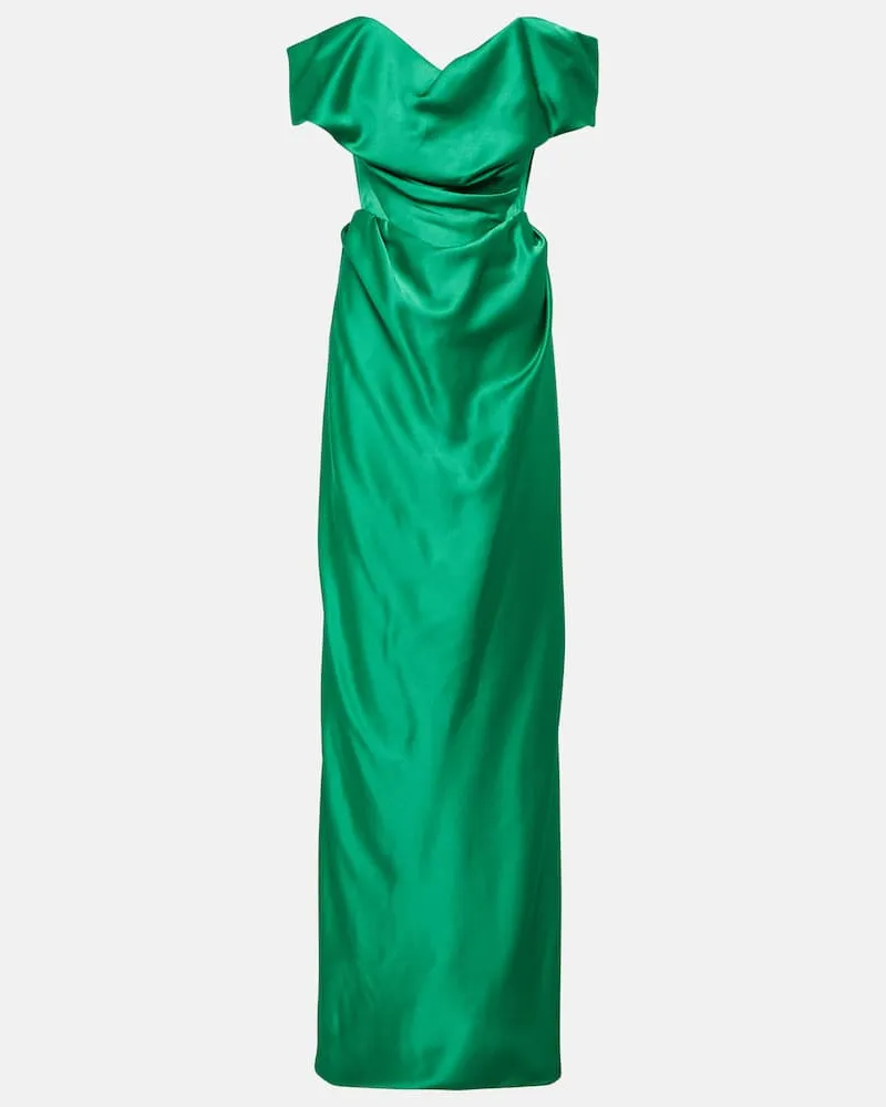Vivienne Westwood Robe aus Satin Grün