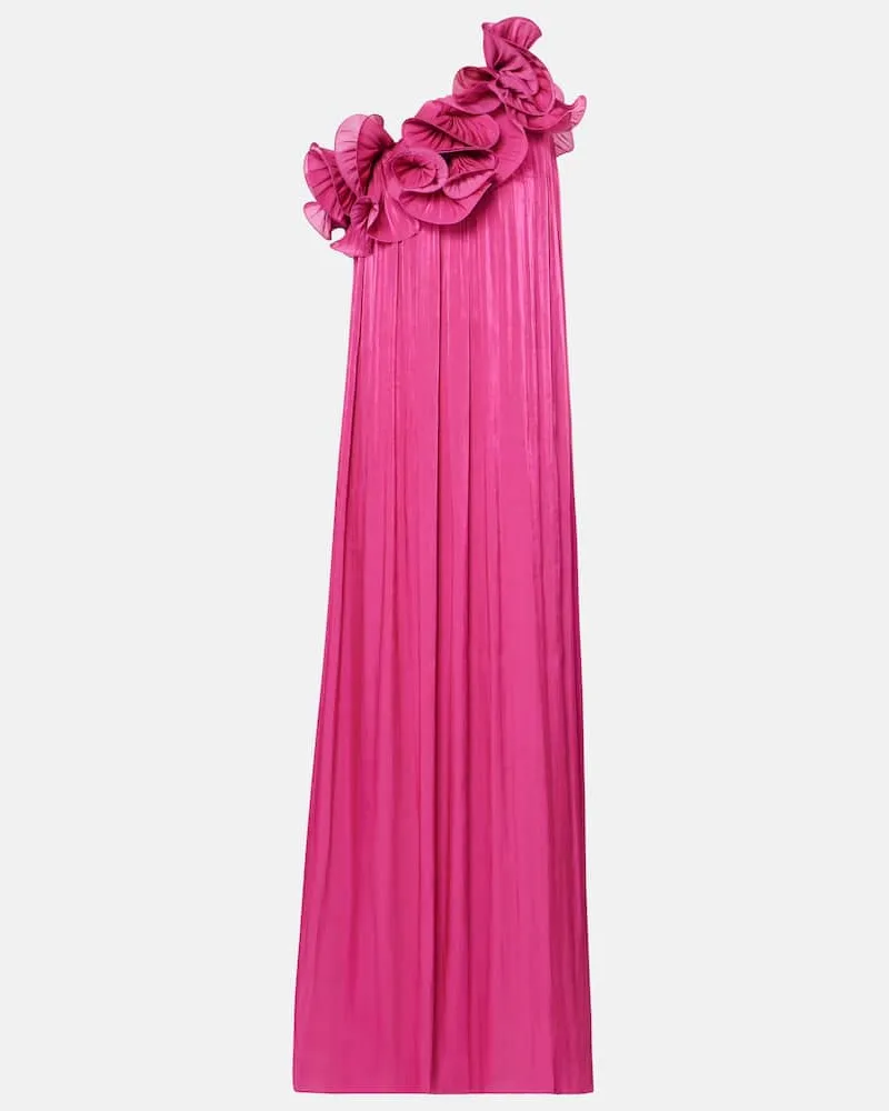 COSTARELLOS Robe Charmain aus Georgette Rosa