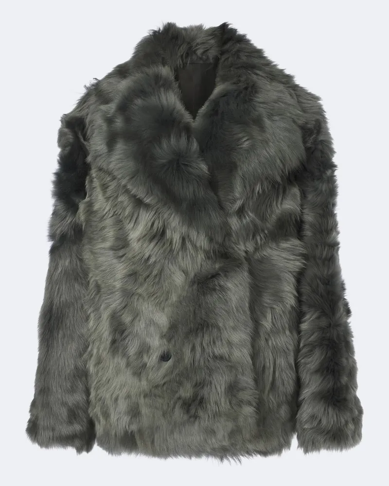 Yves Salomon Jacke aus Shearling Grün