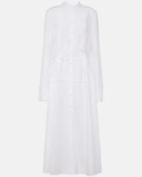 Jil Sander Hemdblusenkleid aus Baumwolle Weiss