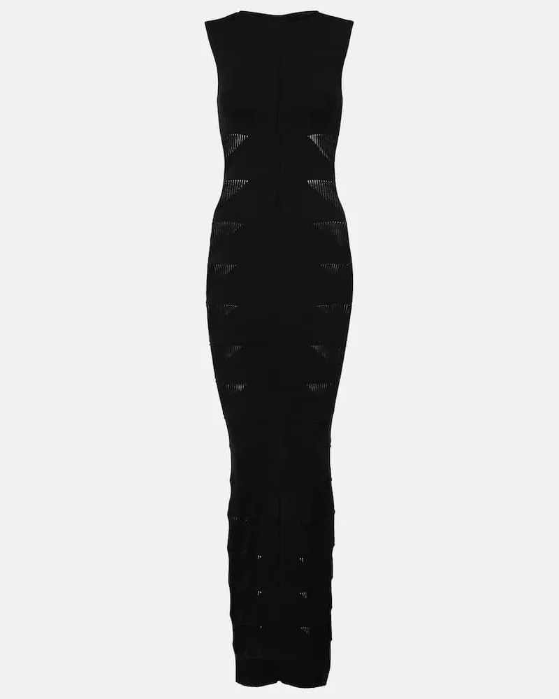 Rick Owens Maxikleid aus Jersey Schwarz