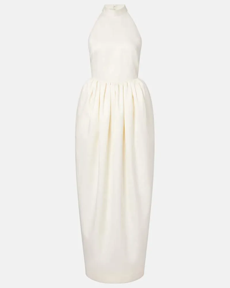 ROTATE Birger Christensen Bridal Robe aus Satin Weiß