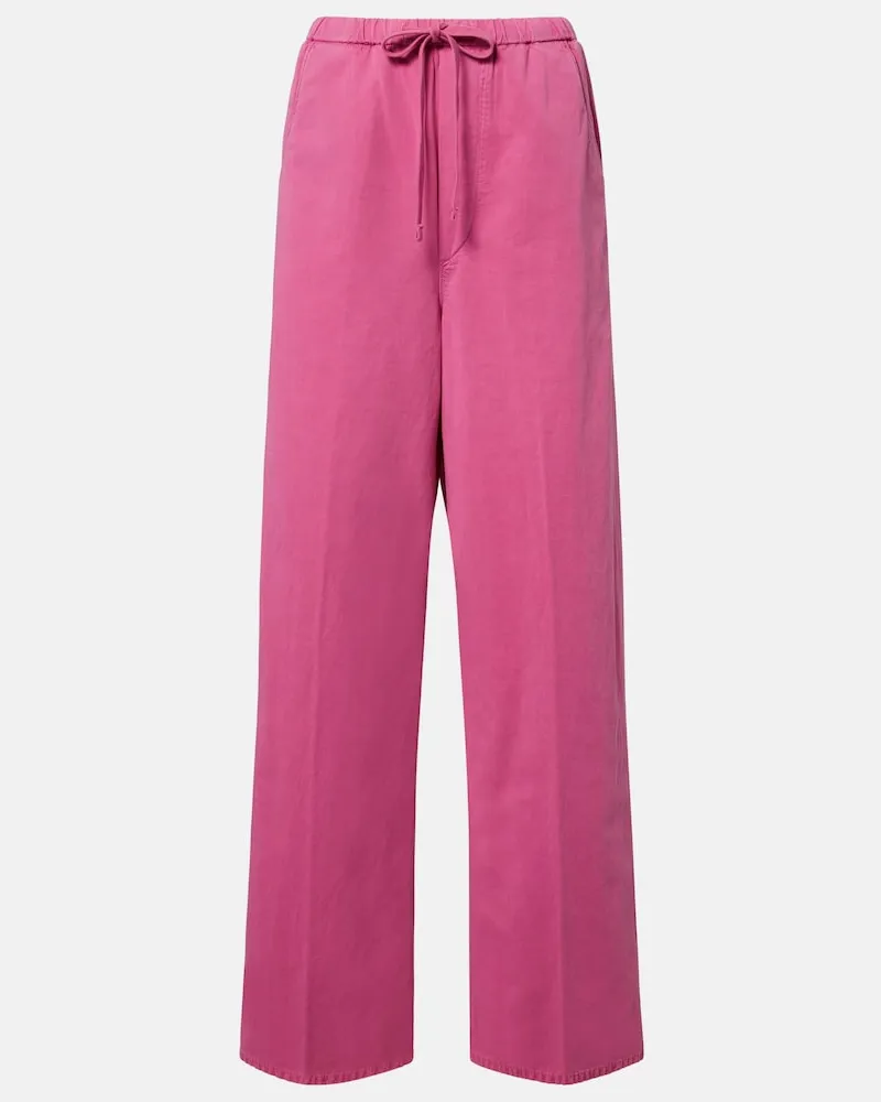 Citizens of humanity Hose Aurora aus Baumwolle und Leinen Rosa