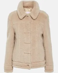 Max Mara Jacke aus einem Alpakawollgemisch Beige