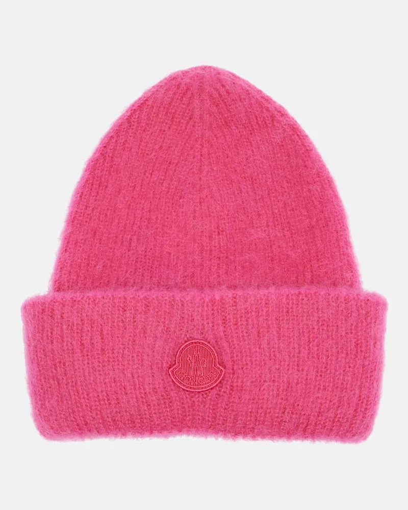 Moncler Mütze aus einem Wollgemisch Lila