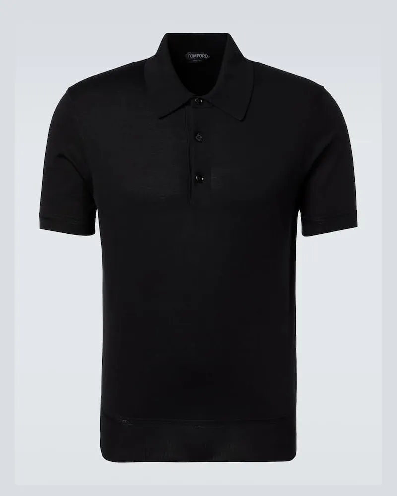 Tom Ford Polohemd aus Baumwolle Schwarz