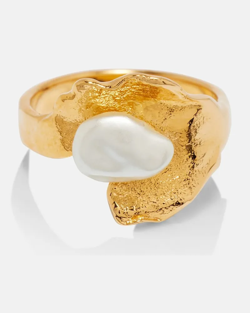 Oscar de la Renta Ring mit Zierperle Gold