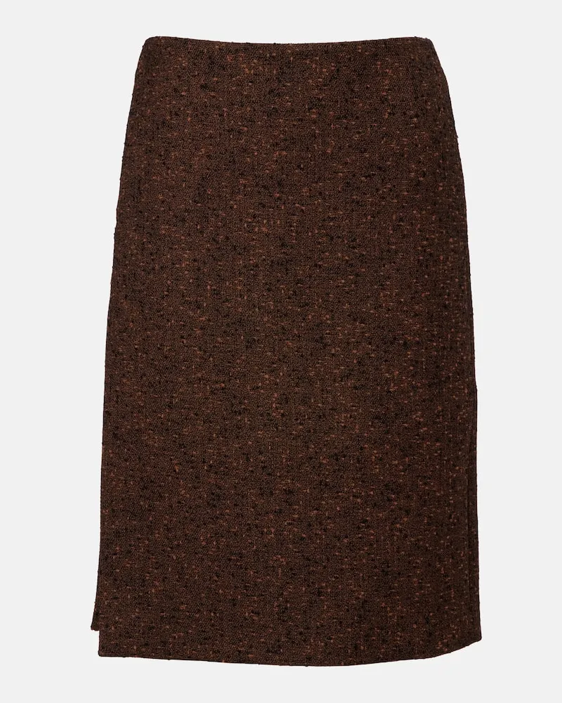 Gucci Midirock aus einem Wollgemisch Schwarz